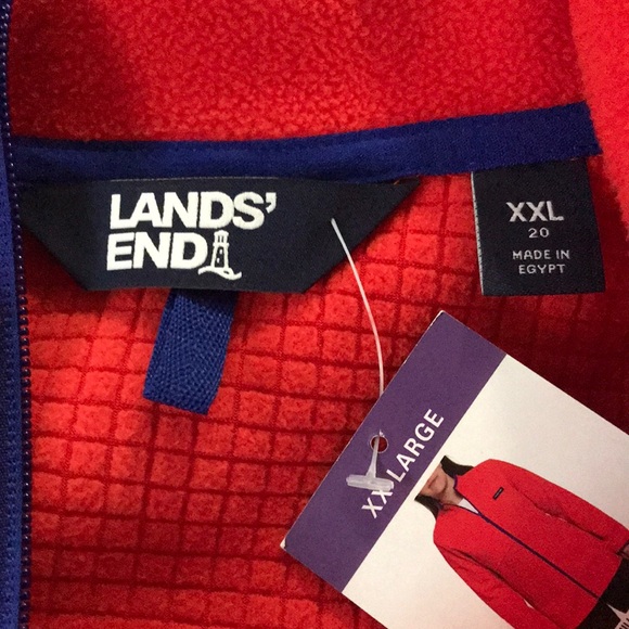 NEW Lands' End Ladies Grid Fleece Zip Up Jacket. - Picture 6 of 7